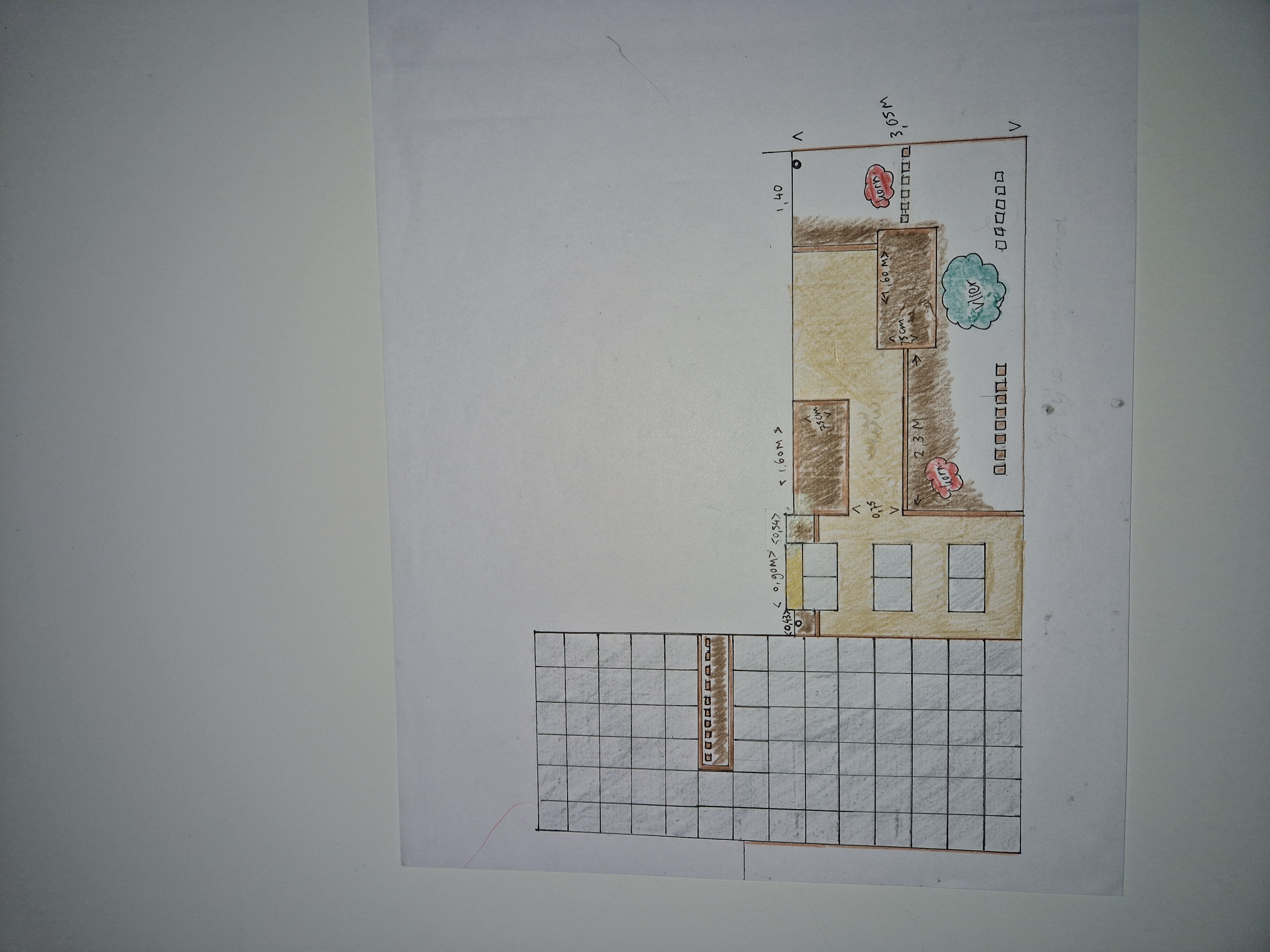 schets voor voortuin